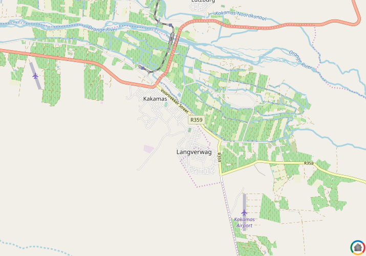 Map location of Kakamas